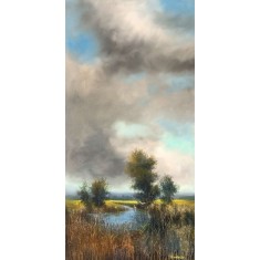 Tahir Bilal Ummi, 18 x 36 Inch, Oil on Canvas, Landscape Painting, AC-TBL-120